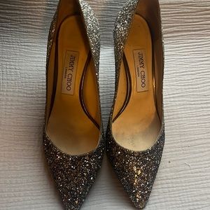 Jimmy Choo Romy Navy/Silver Heels